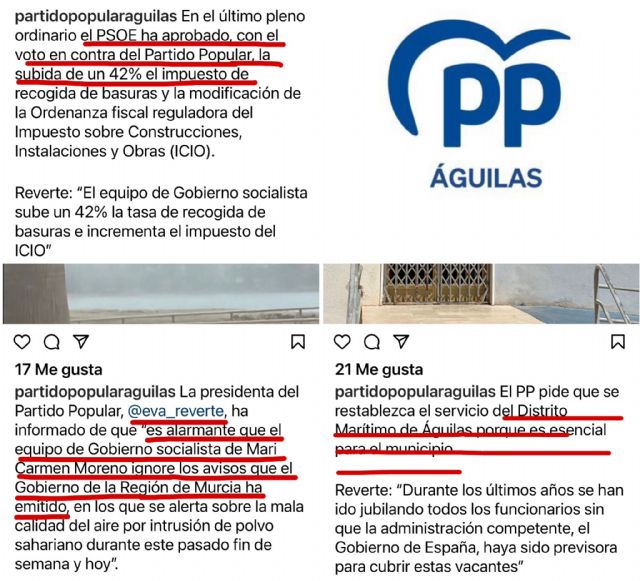 PSOE: El PP de Águilas miente