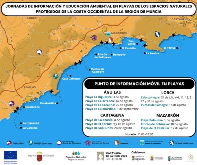 Las playas ubicadas en espacios protegidos de la localidad acogerán acciones de educación ambiental